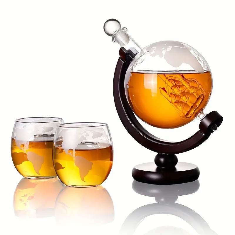 Decanter Globe Set - 850 ml Viski Küre Sürahi Seti