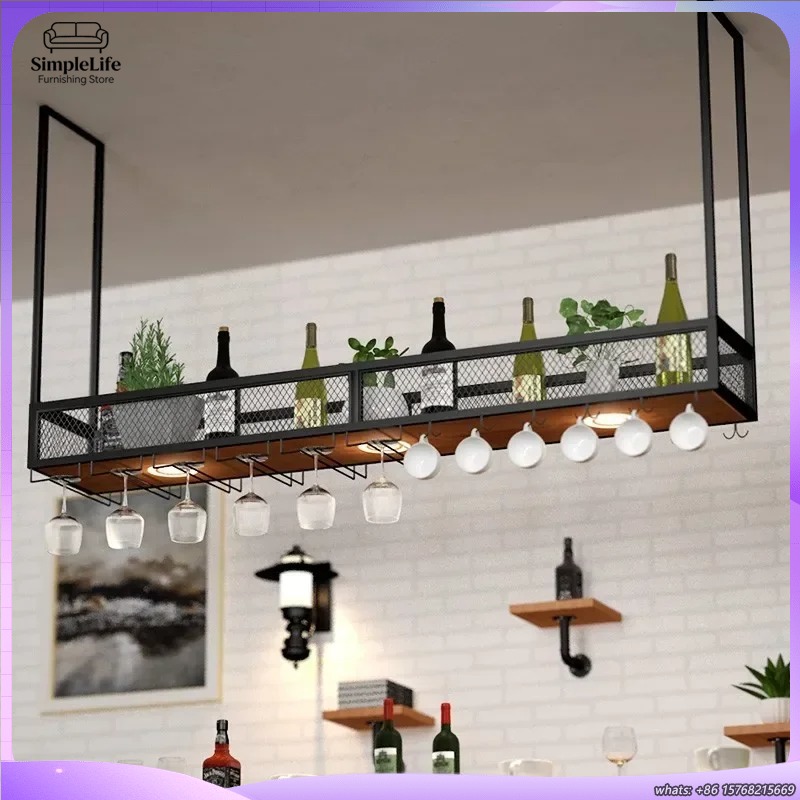 Home Bar Shelves - Açık Şarap Rafı Bar Dolabı Raflı
