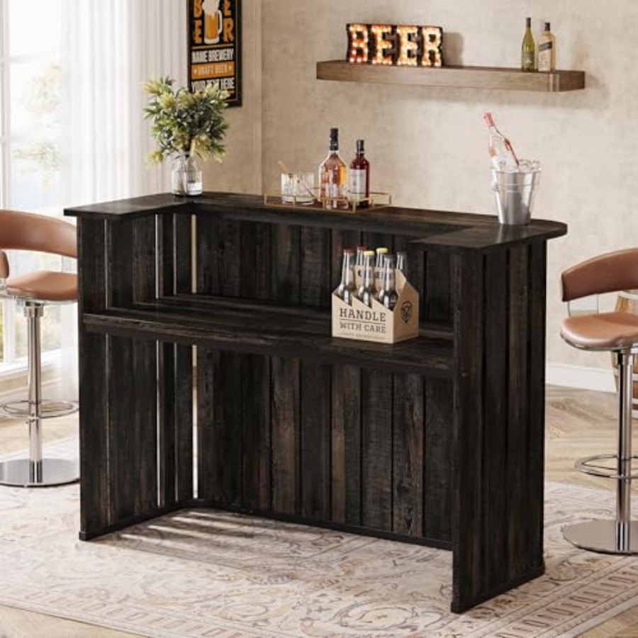 Evde pub kullanımı için ahşapt - Home Bar Shelves incelemesi ve fiyatı